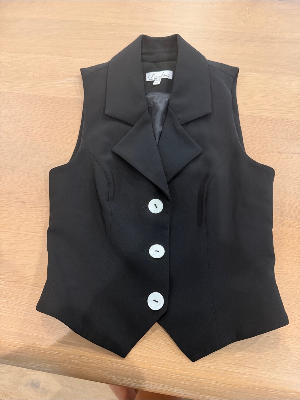 L' Academie Carinne Crepe Vest top in black- Never Worn Size XXS
